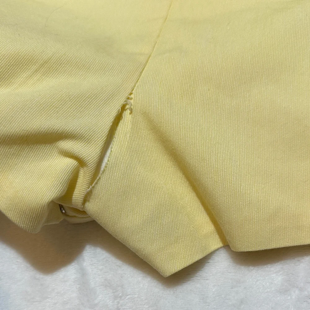 Vintage Kelly’s Kids yellow romper with blue gingham bear embroidery 18/24m